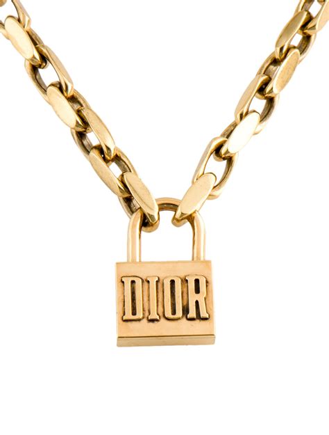 dior padlock necklace gold price|dior cd lock necklace 2023.